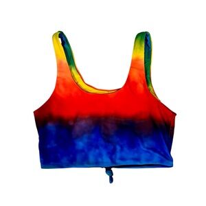 Zaful Multicolor Tie-Dye Crop Top